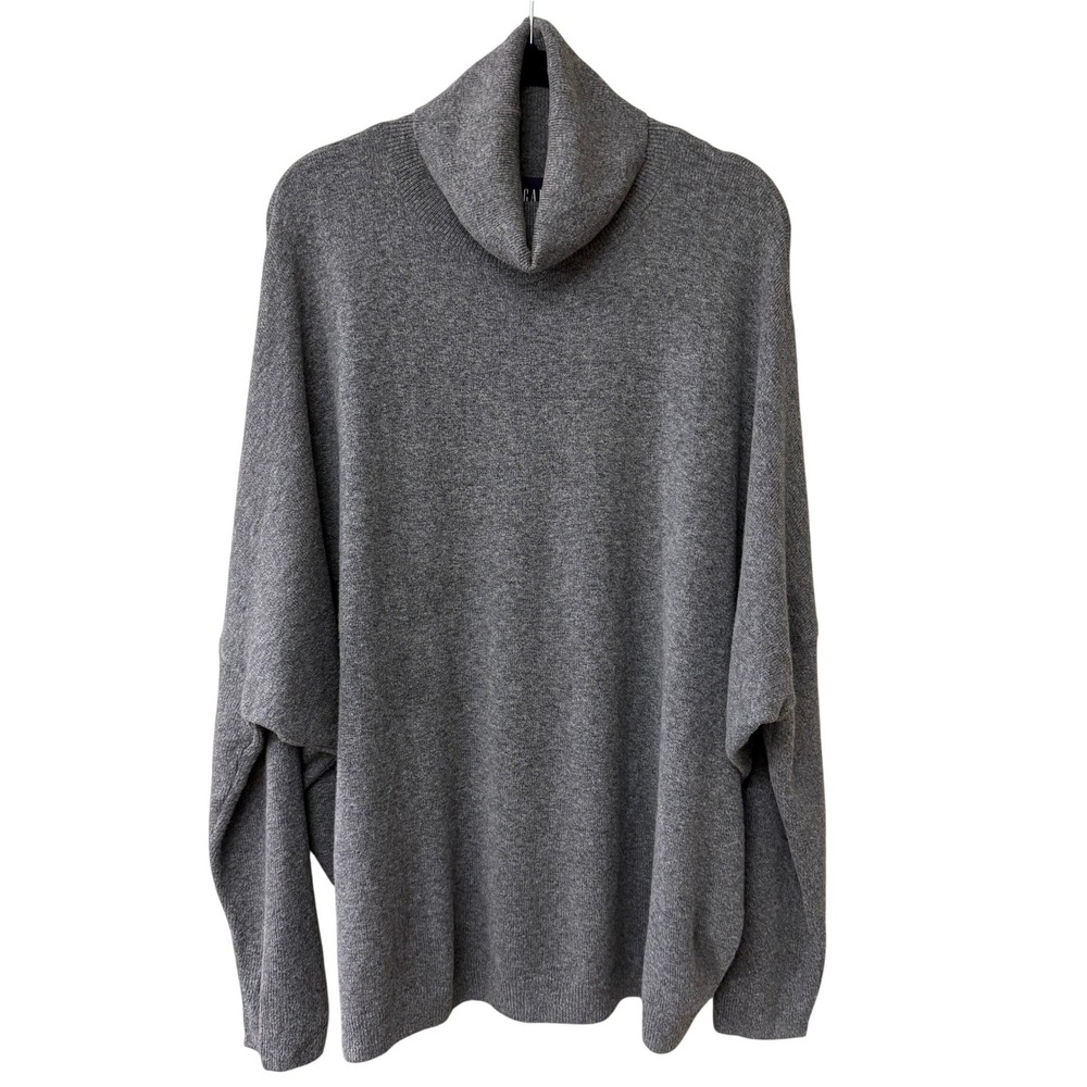 Gap Women Maternity CashSoft Turtleneck Dolman Sweater Cotton Size Small Gray